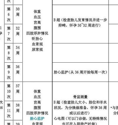 怀孕检查时间表（怀孕检查时间表及项目北大桥要怎么走）