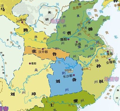 魏蜀吴三国地图（魏蜀吴三国地图详细）
