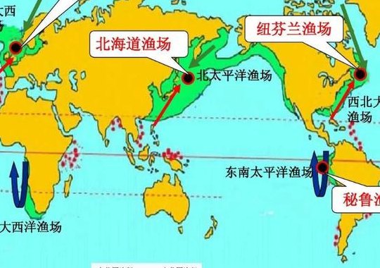 四大渔场分布图（世界四大渔场分布图）