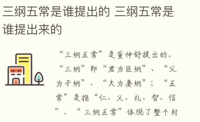 三纲五常是什么（三纲五常是什么意思）
