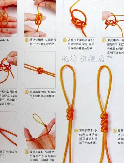 双线纽扣结（双线纽扣结编法慢视频）