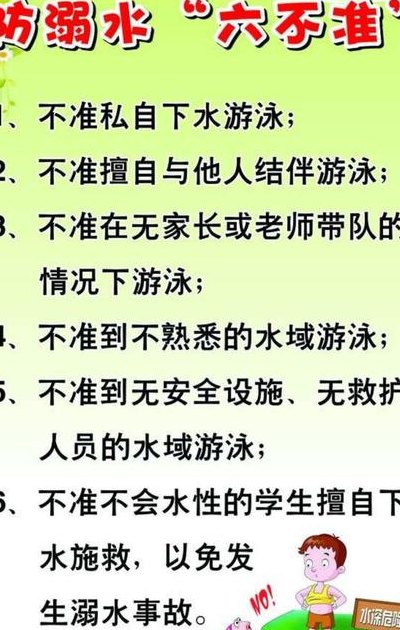关于防溺水六不准四不要的信息
