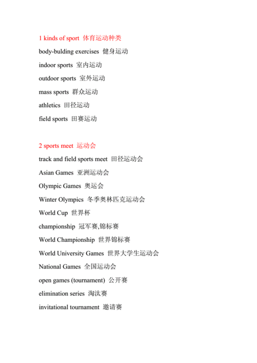 运动会的英文（运动会的英文翻译）