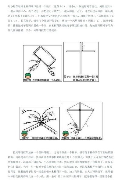 自制风筝步骤图（自制风筝步骤图）