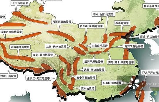 中国地震板块分布图（中国地震板块分布图）