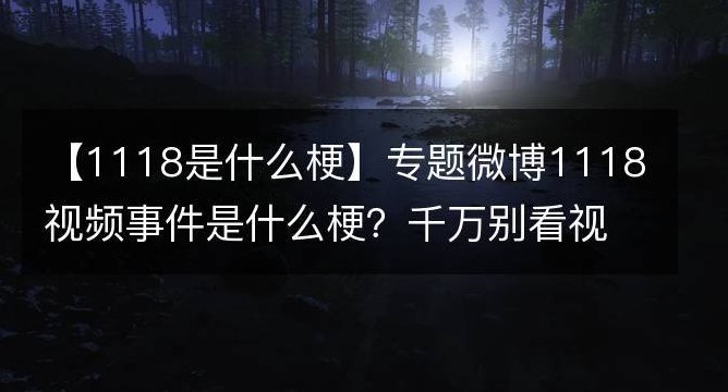 1118是什么意思（1118是什么意思啊）