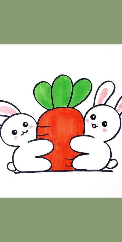 画小白兔简笔画（画小白兔简笔画涂色）