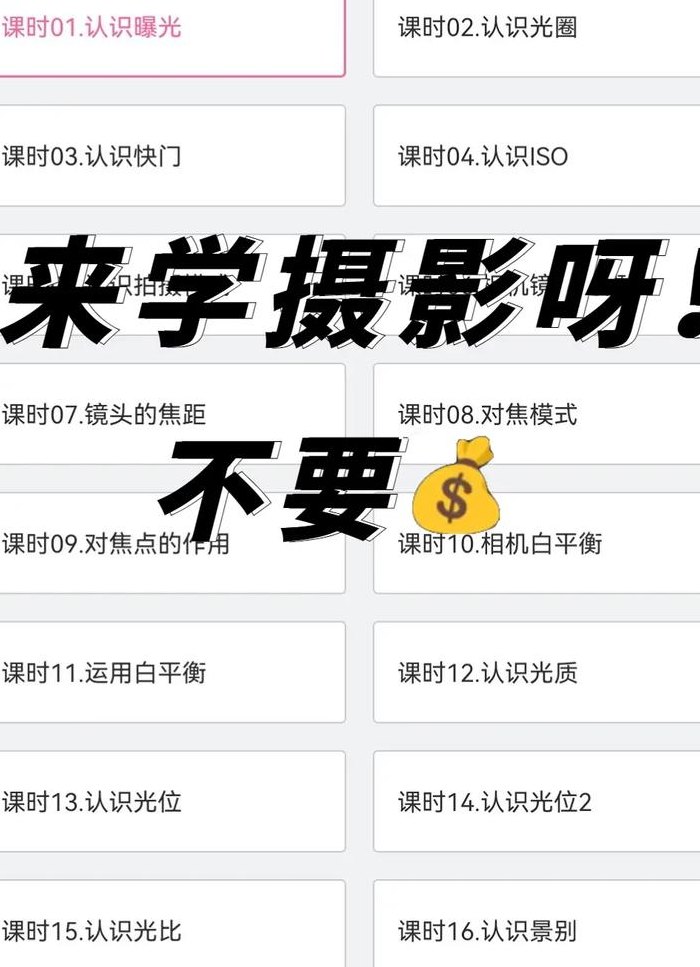 摄影自学入门（摄影自学视频教程）
