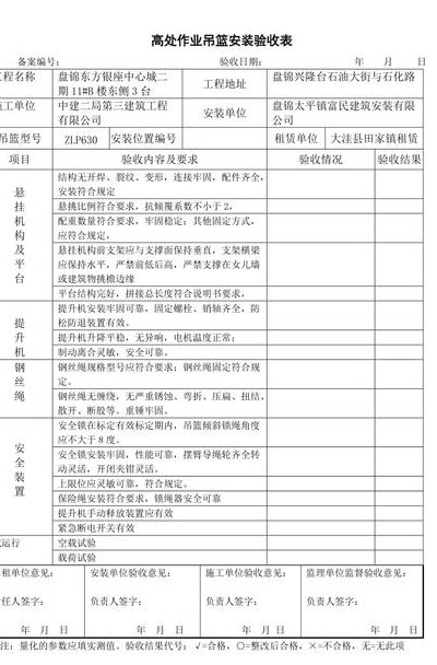 吊篮规范（吊篮验收规范和标准）