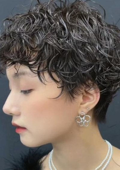 短发烫发小卷蓬蓬头图片（短发烫小卷儿图片）