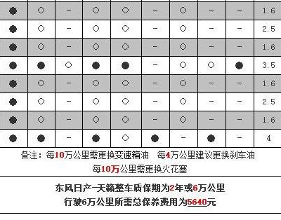 天籁保养（天籁保养周期）