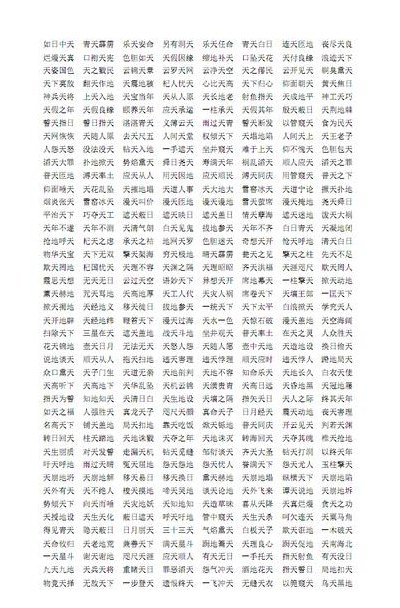 第四个字是天的成语（第四个字天的成语有哪些）