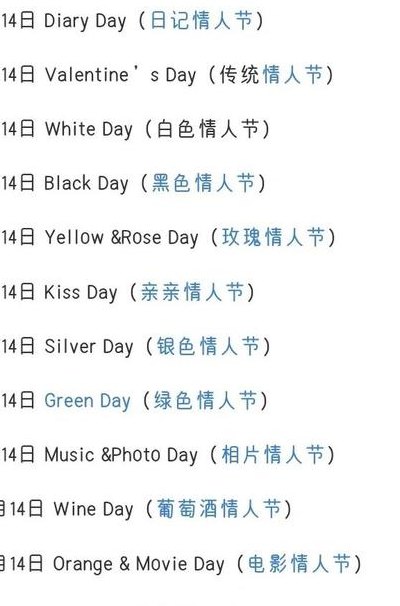 十二个情人节（十二个情人节分别叫什么）