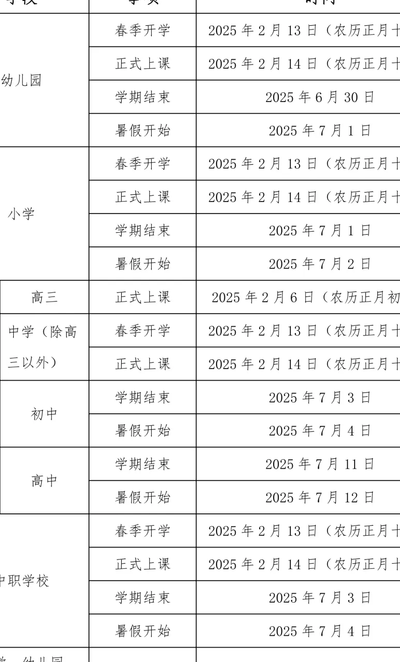 几月几日开学（2025年几月几日开学）