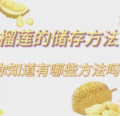 榴莲怎么保存（榴莲怎么保存放得久一点）