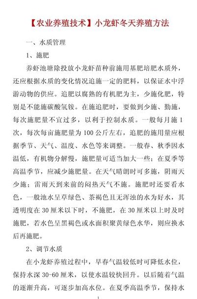 养龙虾技术（养龙虾技术方法有哪些）