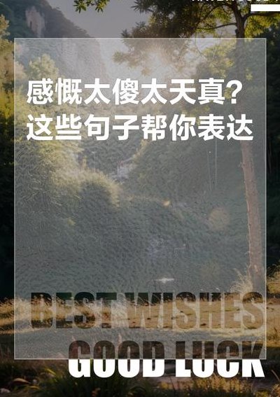 自己太傻太天真的说说（自己太傻太天真怎么办）