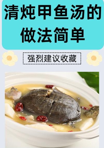 甲鱼汤怎么烧好喝（甲鱼汤怎么烧好喝又简单）