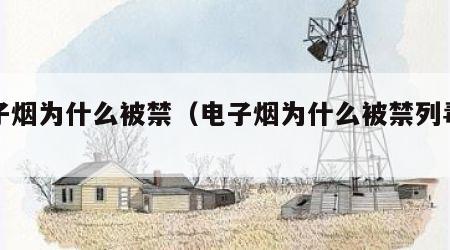 电子烟为什么被禁（电子烟为什么被禁列毒品）