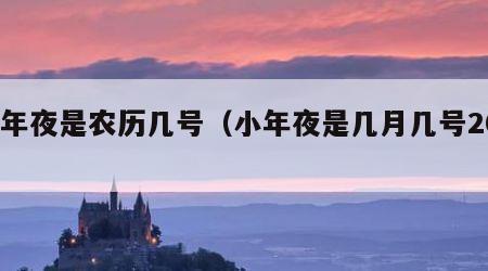 小年夜是农历几号（小年夜是几月几号2020）