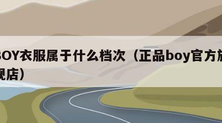 BOY衣服属于什么档次（正品boy官方旗舰店）