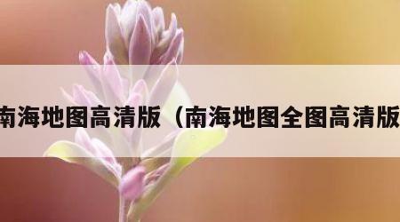 南海地图高清版（南海地图全图高清版）