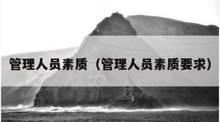 管理人员素质（管理人员素质要求）
