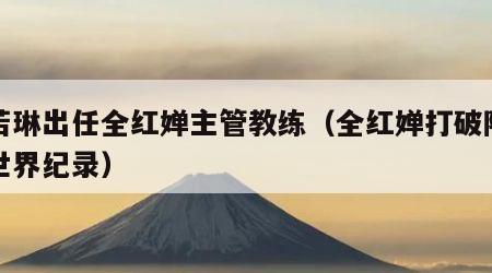 陈若琳出任全红婵主管教练（全红婵打破陈若琳世界纪录）