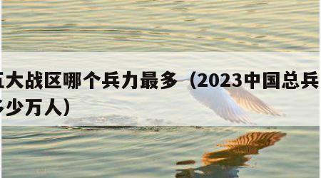 五大战区哪个兵力最多（2023中国总兵力多少万人）