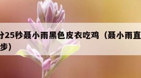 3分25秒聂小雨黑色皮衣吃鸡（聂小雨直播跑步）