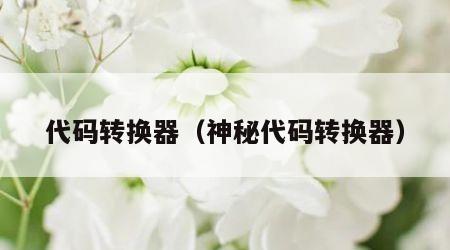 代码转换器（神秘代码转换器）