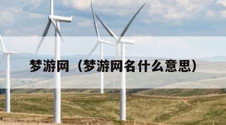 梦游网（梦游网名什么意思）