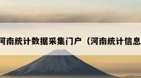 河南统计数据采集门户（河南统计信息）