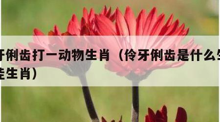 伶牙俐齿打一动物生肖（伶牙俐齿是什么生肖最佳生肖）