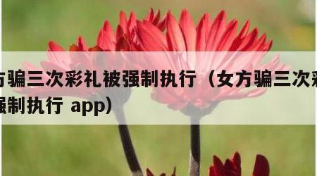 女方骗三次彩礼被强制执行（女方骗三次彩礼被强制执行 app）