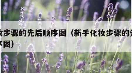 化妆步骤的先后顺序图（新手化妆步骤的先后顺序图）