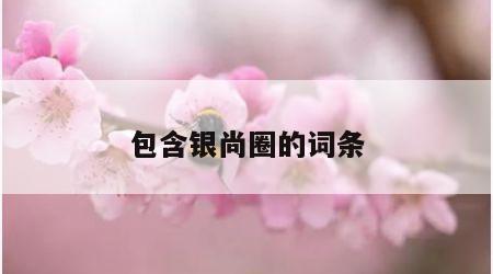 包含银尚圈的词条