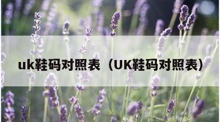 uk鞋码对照表（UK鞋码对照表）