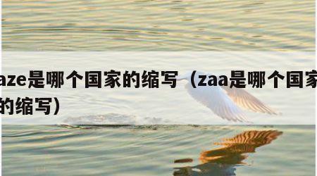 aze是哪个国家的缩写（zaa是哪个国家的缩写）