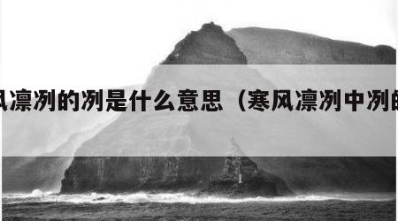 寒风凛冽的冽是什么意思（寒风凛冽中冽的意思）
