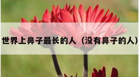 世界上鼻子最长的人（没有鼻子的人）