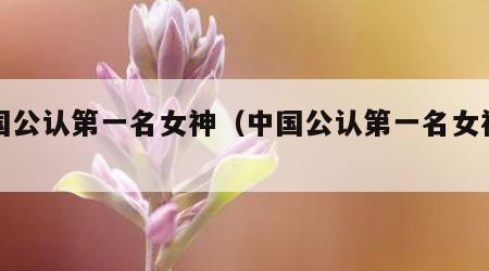 中国公认第一名女神（中国公认第一名女神头像）