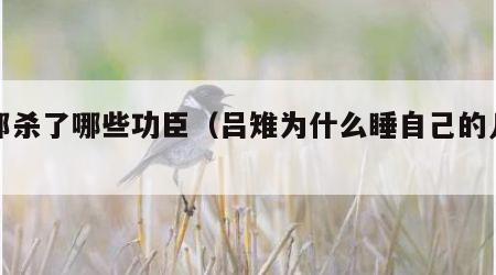 刘邦杀了哪些功臣（吕雉为什么睡自己的儿子）