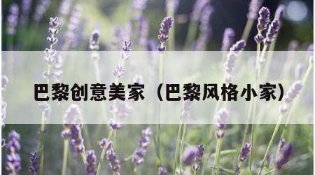 巴黎创意美家（巴黎风格小家）