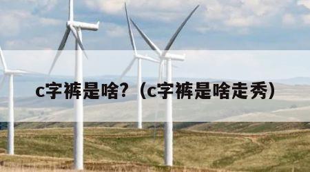 c字裤是啥?（c字裤是啥走秀）
