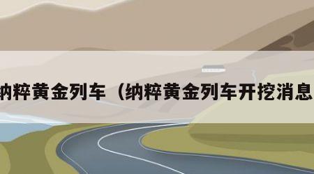 纳粹黄金列车（纳粹黄金列车开挖消息）