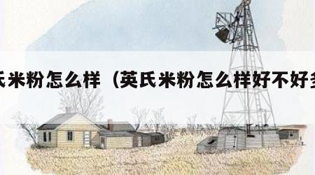 英氏米粉怎么样（英氏米粉怎么样好不好多少钱）
