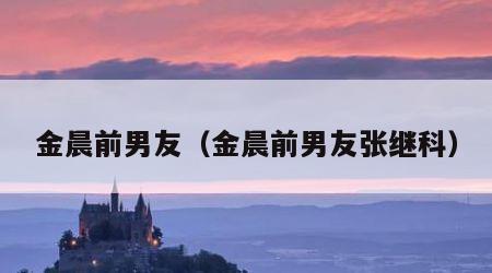 金晨前男友（金晨前男友张继科）