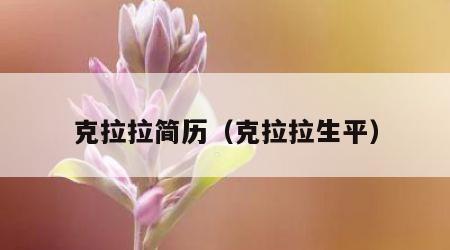 克拉拉简历（克拉拉生平）