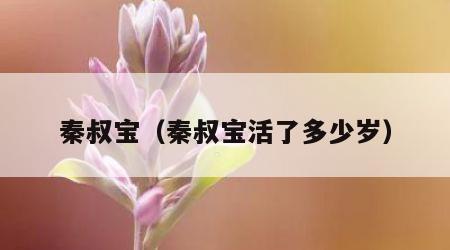 秦叔宝（秦叔宝活了多少岁）